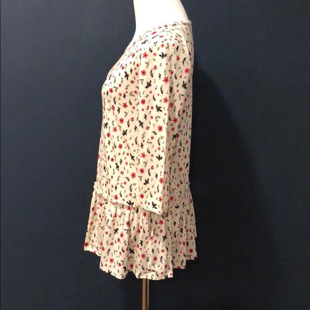 Floral Print Top Ruffle - Picture 5 of 8